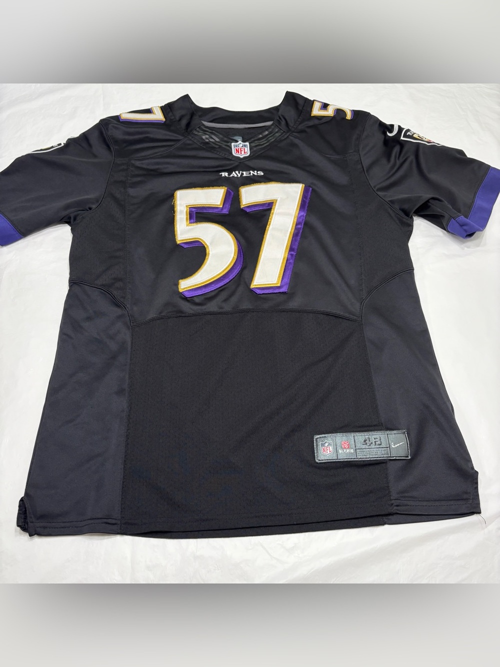 Nike On Field CJ Mosley #57 Black Baltimore Ravens Football Jersey Men’s 48 XL
